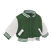 Bearwear Varsity Letterman Jacket - Green with White Sleeves